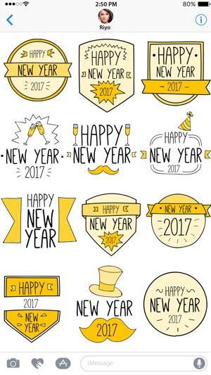 Happy New Year Countdown 2017 for iMessage Sticker(圖1)-速報App