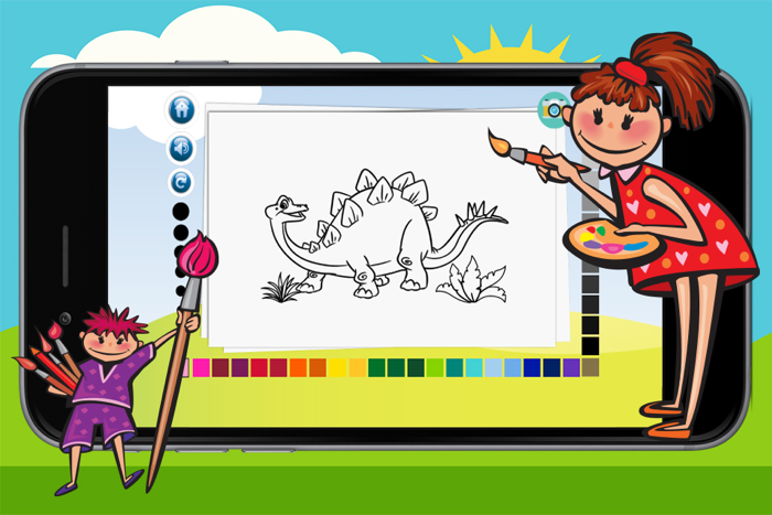 Dinosaurs Puzzle Coloring Pages Game for Kids