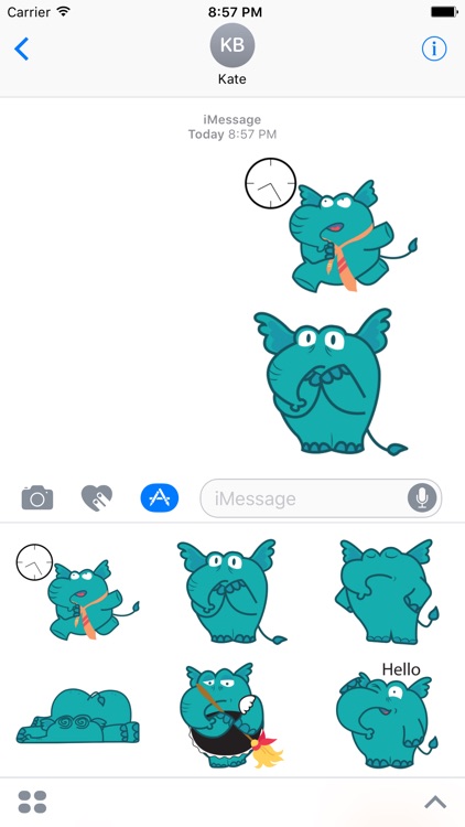 Manny the Cute Elephan Stickers for iMessage