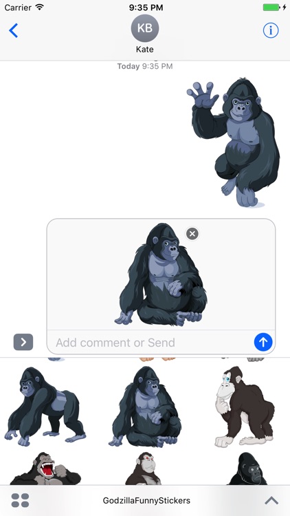 Gorilla Funny Stickers