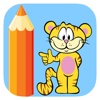 Free Coloring Book Games Tiger For Preschoolers