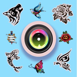 Tattoo Art Sticker Camera - For Your Photo or Pict