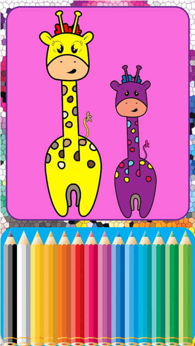 How to cancel & delete Giraffe Coloring Cute Wild Animals fun doodling from iphone & ipad 1