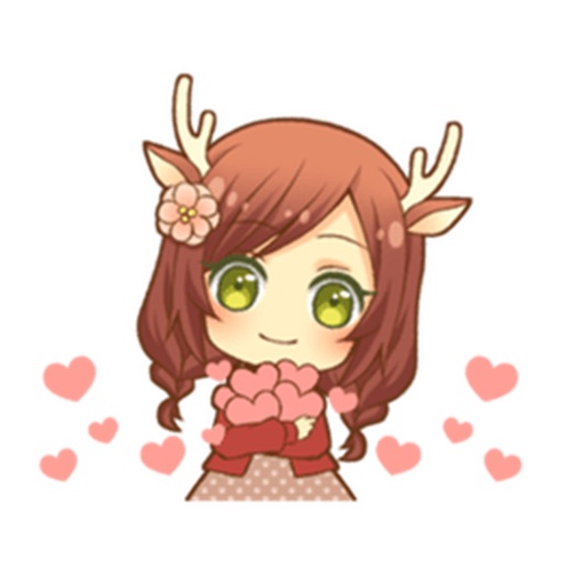 Deer Girl Stickers Pack icon