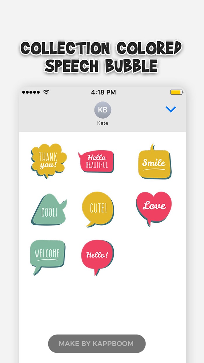 Collection Comic Colored Speech Bubble