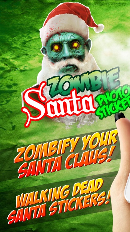 Zombie Santa Claus - Christmas Face Stickers