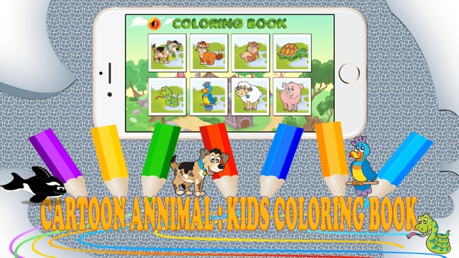 Cartoon Annimal : coloring games for kids(圖2)-速報App