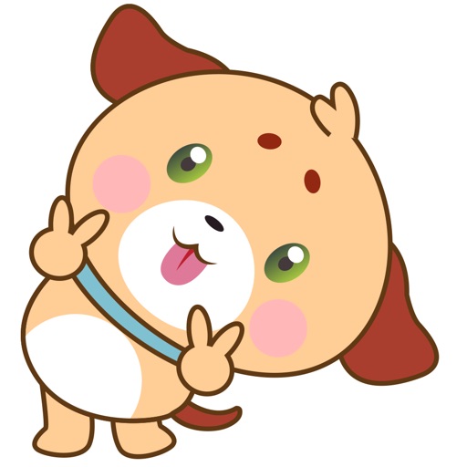 Woofie, the cute little puppy for iMessage Sticker icon