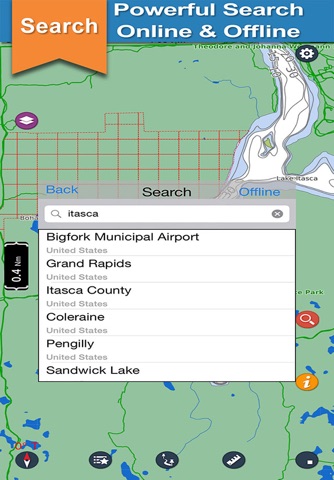 Itasca offline GPS chart for lake and park trails screenshot 4