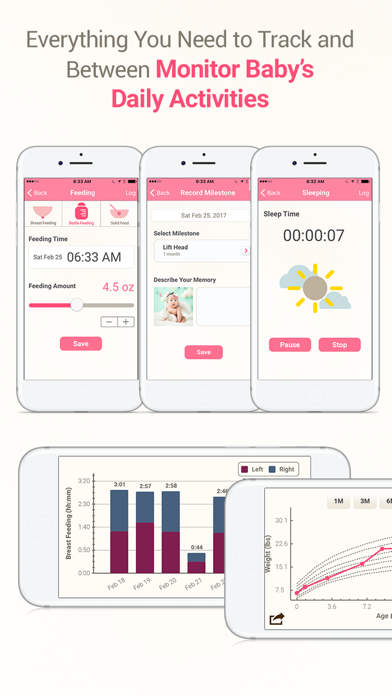 MammaBaby - Breast feeding App & Baby Log Tracker screenshot 3