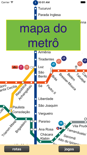 Metrô de São Paulo - Mapa e itinerários