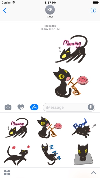 Midnight the Cat Stickers for iMessage