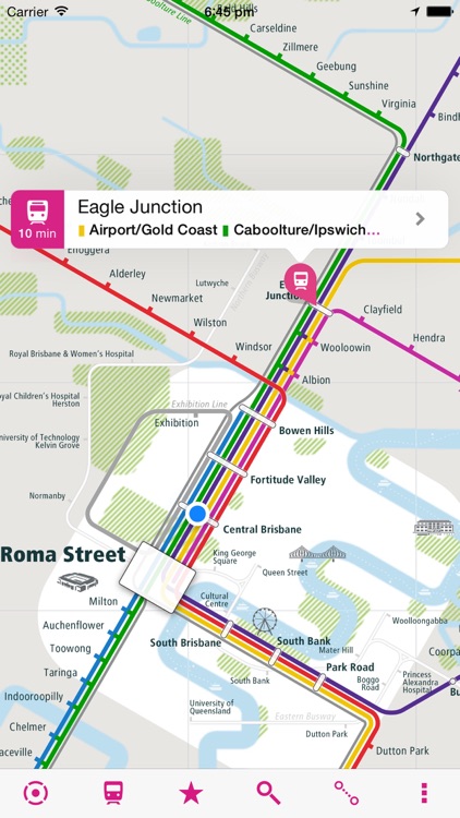 Brisbane Rail Map Lite