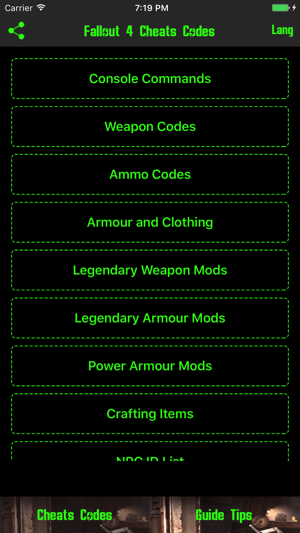 Cheats & Guide for Fallout 4(圖1)-速報App