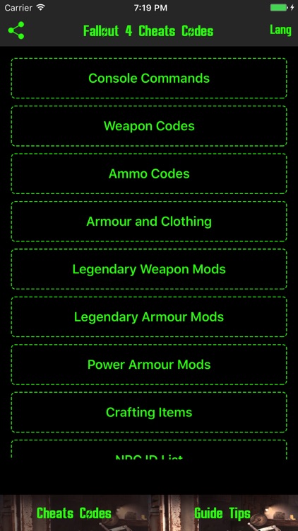 Cheats & Guide for Fallout 4