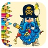 Pirate And Pet Coloring Book Game Draw Free