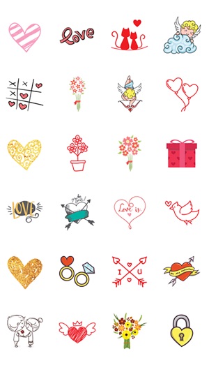 Hearts and Flowers - Cute Love Valentine Stickers(圖2)-速報App