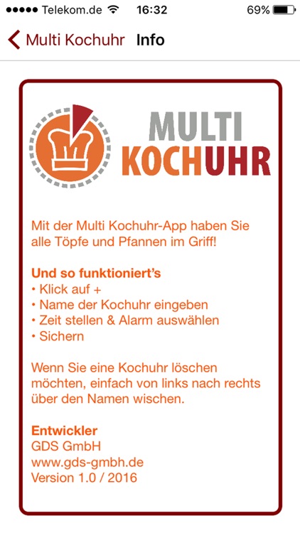 Koch Uhr