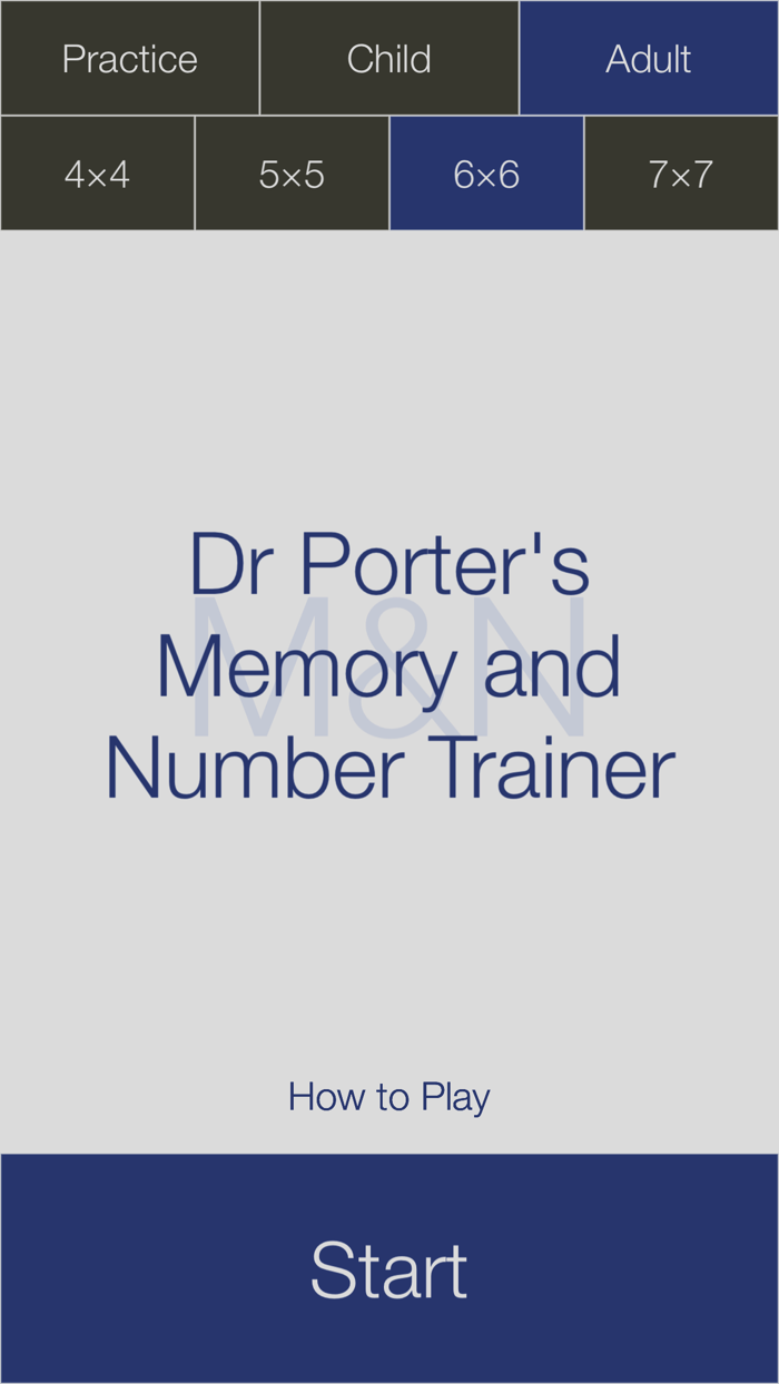 Dr Porters Memory and Number Trainer