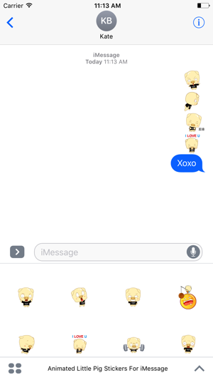 Animated Little Pig Stickers For iMessage(圖3)-速報App