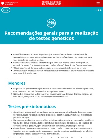 Guia para testes Genéticos em Cardiologia screenshot 3