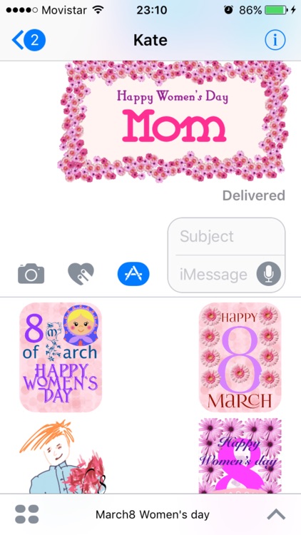 March8 Women's day stickers