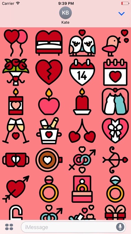 Valentine's Day Stickers - Love For Messages