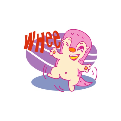 Mele Is A Pink Pangolin stickers by caroline G iOS App