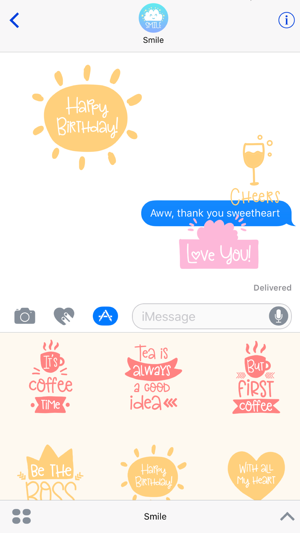 Smile - Sweet Everyday Saying Stickers(圖5)-速報App