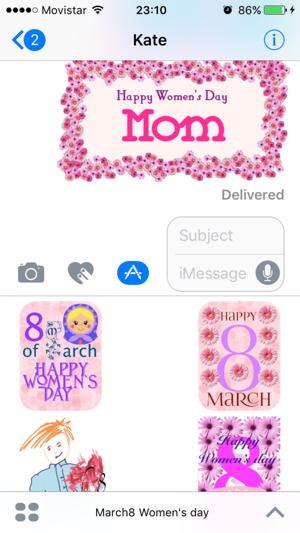 March8 Women's day stickers