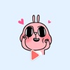 Animated Pinky Bunny Stickers