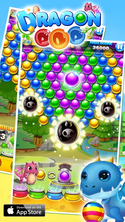 how many levels does bubble shooter dragon pop have