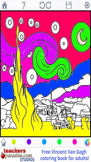 Van Gogh Paintings - Coloring Book for Adults(圖2)-速報App