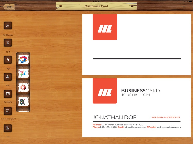 Biz Custom Card