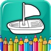 Coloring Book For Children And Boat Games
