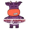 Christmas With Cow stickers by Hazal