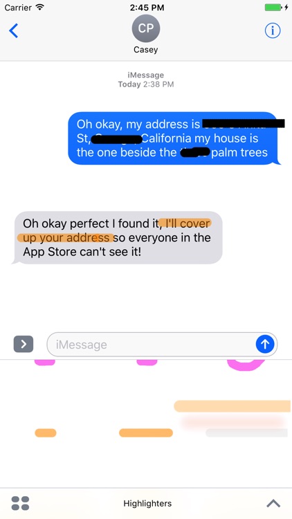 Highlighters for iMessage