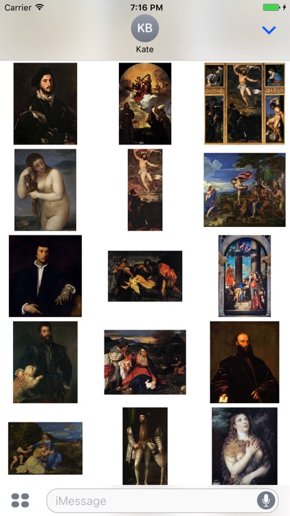 Titian Paintings for iMessage