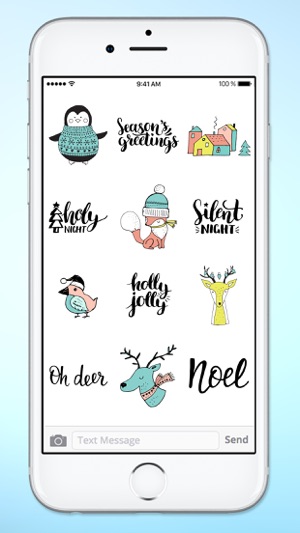 Hand Drawn Holiday Christmas Winter 2 Sticker Pack(圖4)-速報App