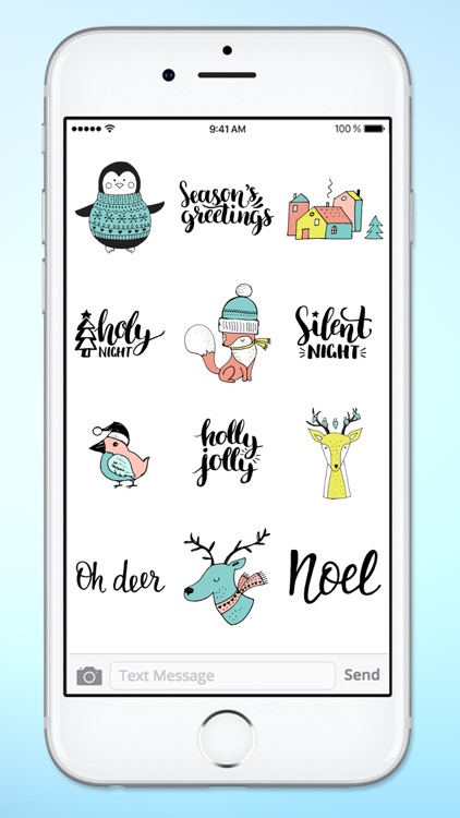 Hand Drawn Holiday Christmas Winter 2 Sticker Pack screenshot-3