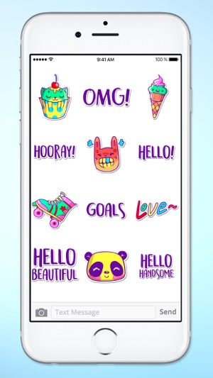 Super Happy Fun Neon Retro Sticker Pack(圖3)-速報App