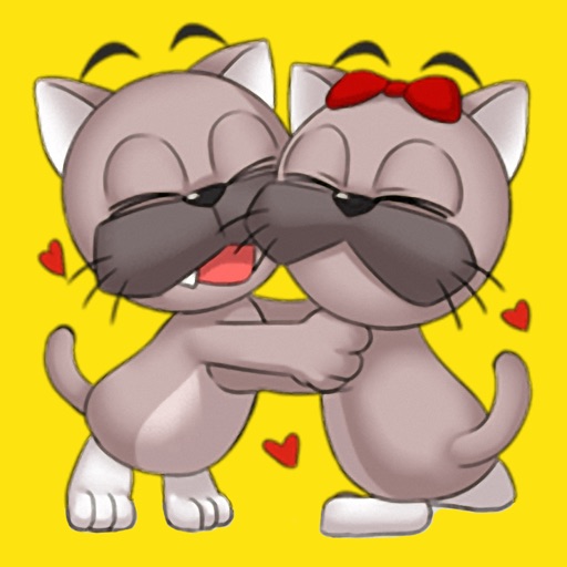 Oreo In Love - Cute cat stickers for iMessage Icon
