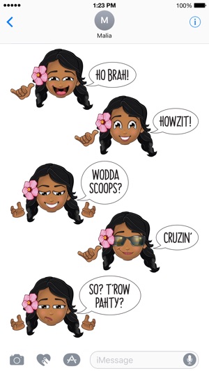 Animated Hawai'i Pidginmoji - Wahine