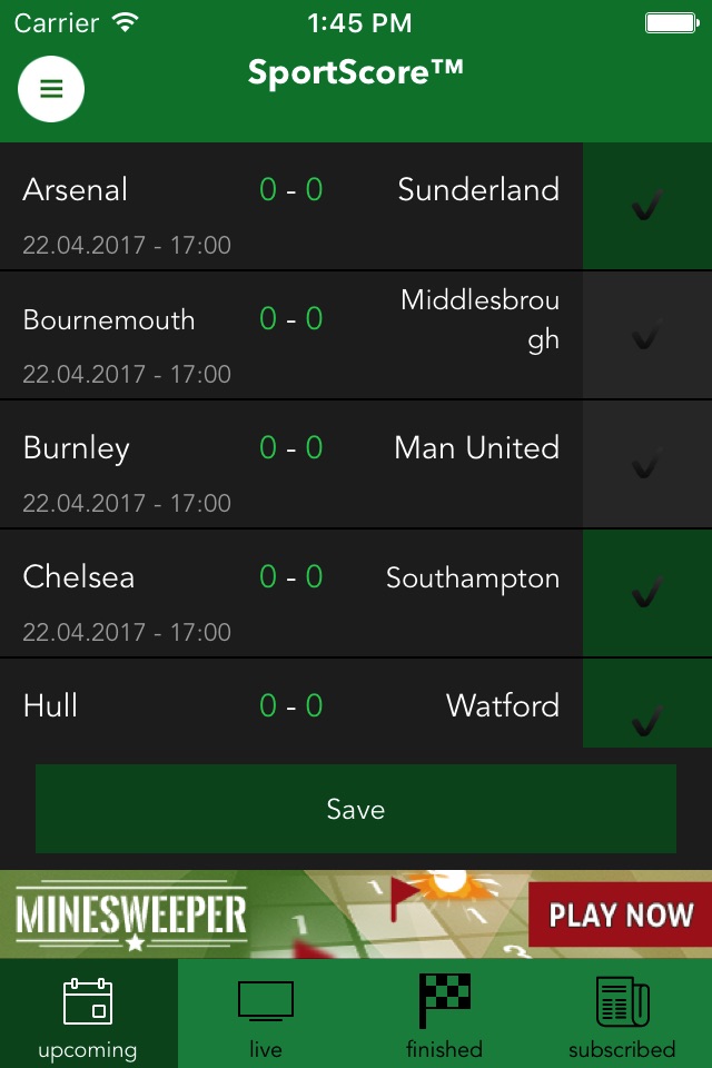 Sport Score App screenshot 3