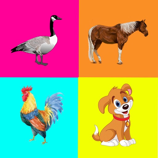 Farm Animals - Kids Learning Matching Game