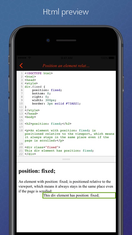 CSS editor, snippets, exercises