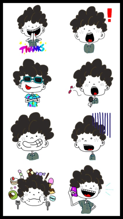 Curly Boy Stickers screenshot-1