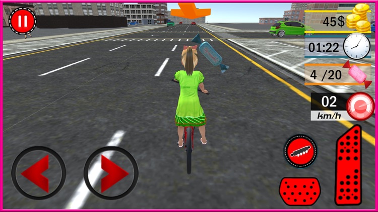 Kids Bicycle Candy Speed Collection Simulator 3D screenshot-3