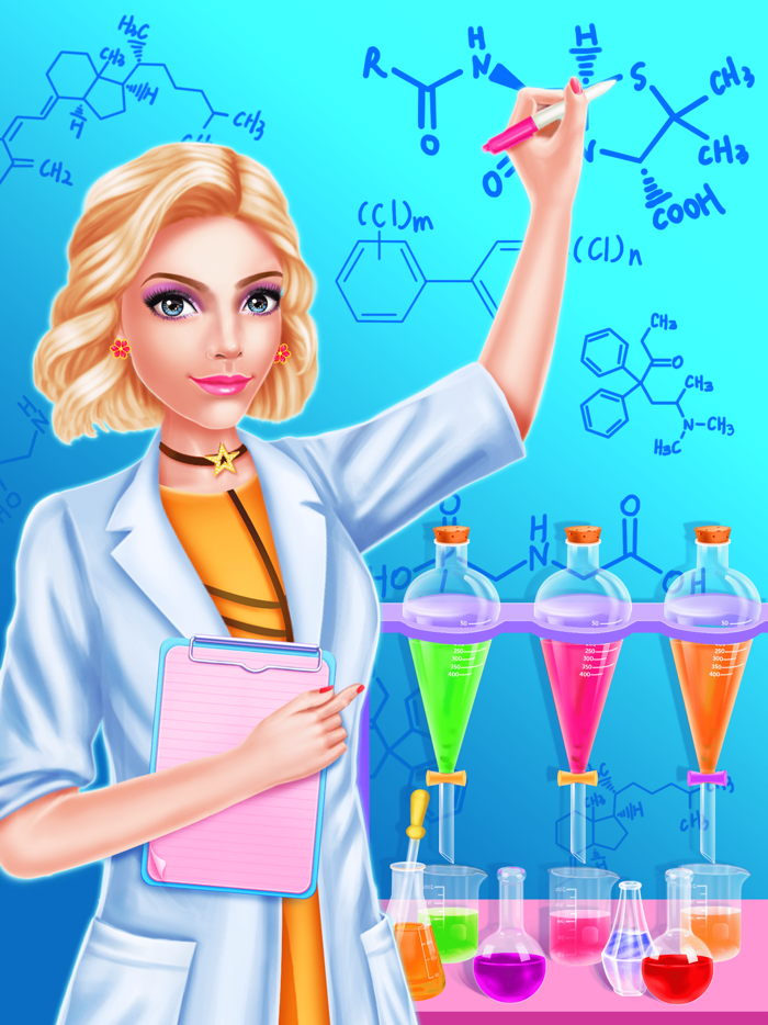 Dream Job Science Girl Beauty Makeover Salon Game