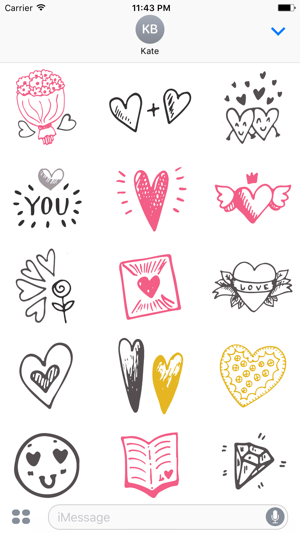 LOVe DOODLe Stickers for iMessage(圖4)-速報App